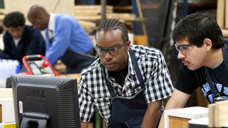 Students at computer